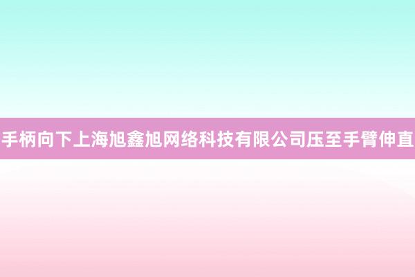 手柄向下上海旭鑫旭网络科技有限公司压至手臂伸直